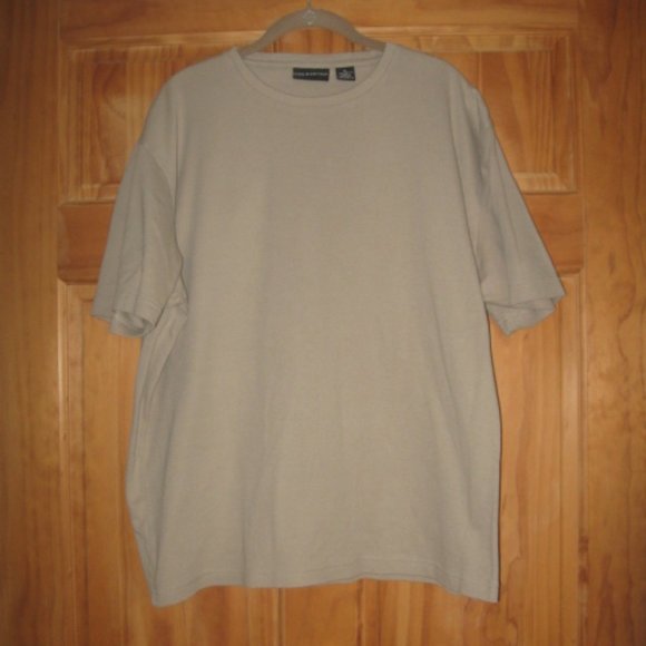 croft & barrow Tan Short Sleeve Shirt - Picture 1 of 2